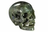 Realistic, Polished Labradorite Skull - Madagascar #151178-3